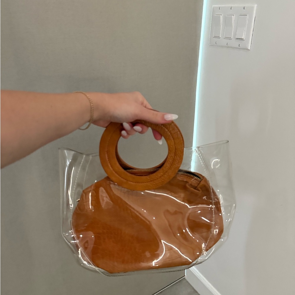 Transparent Brown Women's Bag